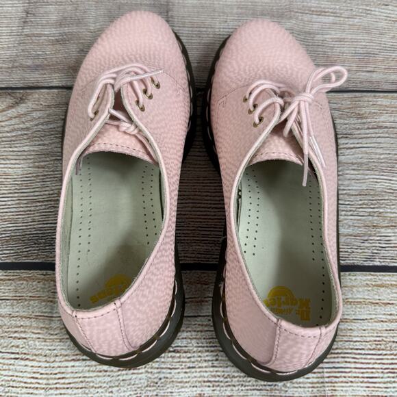 NWOT Dr Martens 1461 Virginia Leather Oxford Shoes Size 8 Salmon Pink Air Wair - Picture 10 of 15